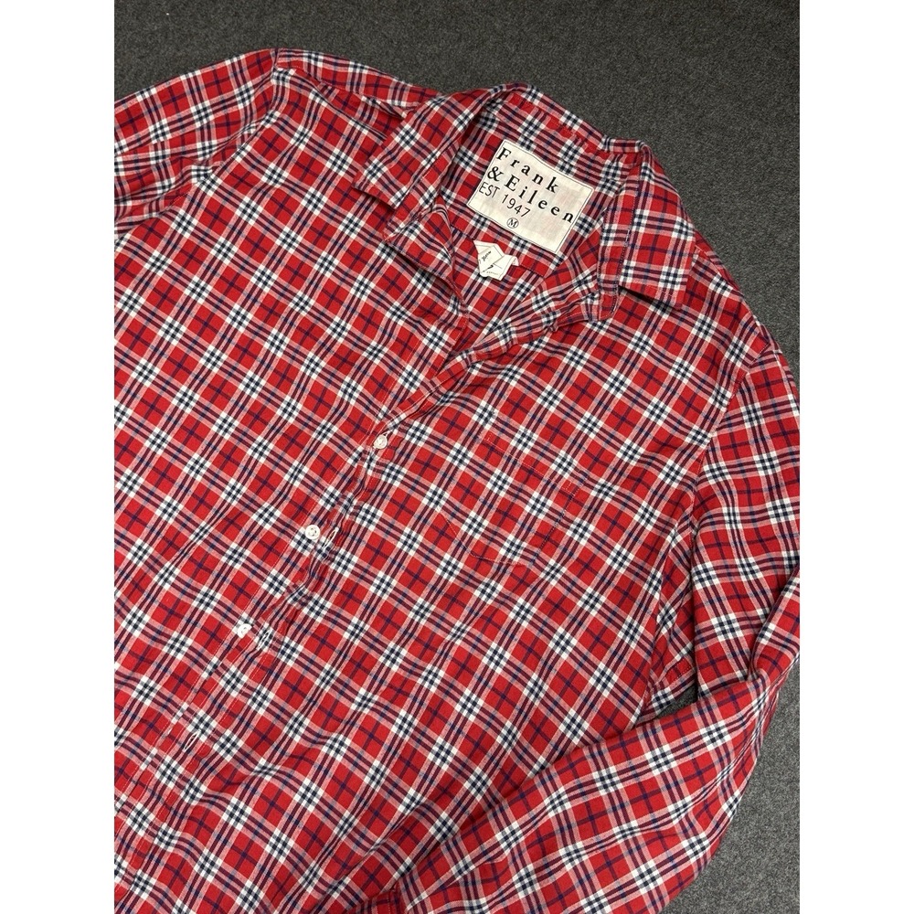 Frank & Eileen Button Up Womens Medium Red Good Plaid Long Sleeve Barry Shirt